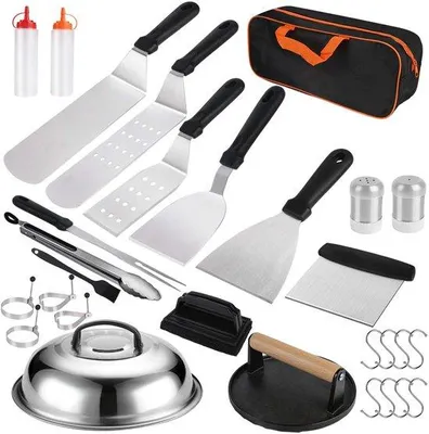 Produktbild von Grillset aus Edelstahl - 29-teilig - für den Hausgebrauch - mit Tragetasche