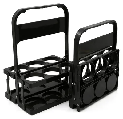 Imagen del producto de Soporte para botellas plegable, de plástico , para 6 botellas, ideal para fiestas