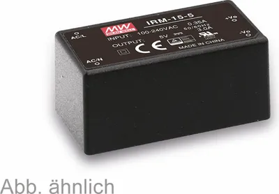 Immagine prodotto di Alimentatore MEAN WELL AC/DC IRM-15-5, 5 V-/3 A, 15 W
