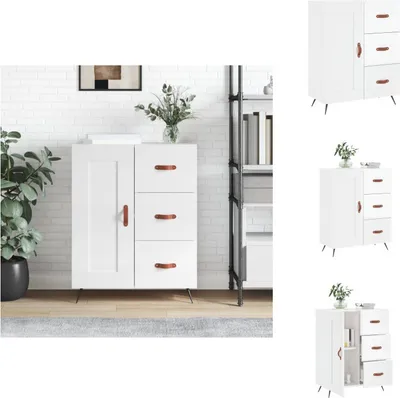 Produktbild von vidaXL Sideboard Hochglanz-Weiß 69,5x34x90 cm Holzwerkstoff -  Sideboards