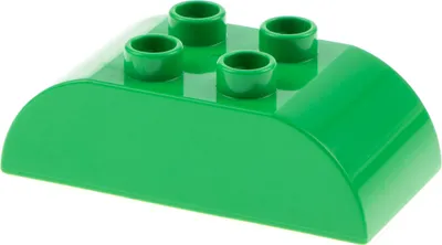 Produktbild von 1x Lego Duplo Dachstein 2x4 hell grün Bau Stein doppelt gewölbt 4648246 98223
