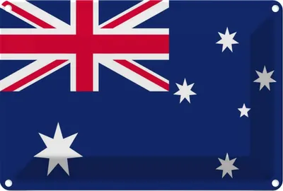 Produktbild von vianmo Blechschild 20x30 cm Australien Australia Flagge Fahne Wappen