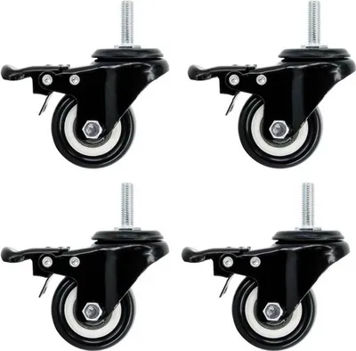 Produktbild von SCHMIDT systemprofile 4x Lenkrolle mit Bremse M8 Transportrolle Schwenkrolle