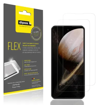 Produktbild von 2x Schutzfolie für JoyHandy Pova7Pro Folie, 100% Displayabdeckung, dipos Flex