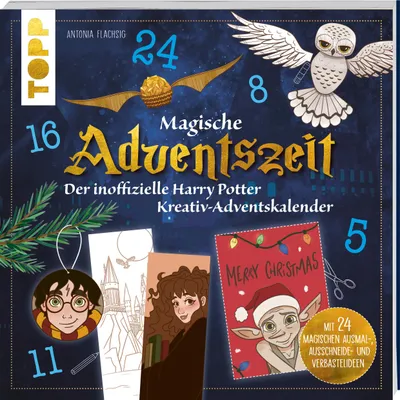 Produktbild von Magische Adventszeit. Der inoffizielle Harry Potter Kreativ-Adventskalender. Adventskalenderbuch