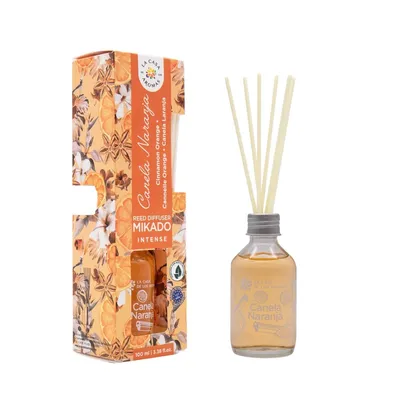 Obrázek produktu pro Mikado Intense - Vonné tyčinky s vůní skořice a pomeranče, 100 ml