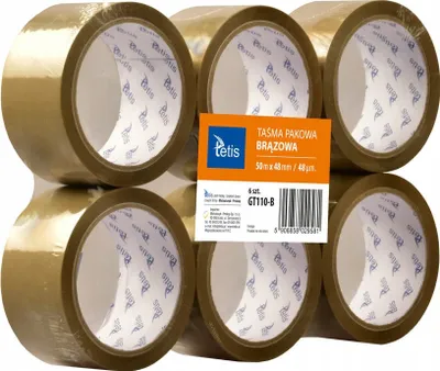 Obrázek produktu pro Tetis Taśma pakowa brązowa 48 mm x 50 m 6 sztuk