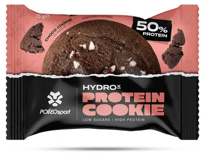 Immagine prodotto di Polleo HydroX Protein Cookie, biscotto proteico, 75 g, gusto cioccolato