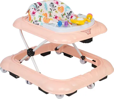 Produktbild von Baby Gehwagen Gehfrei Lauflernwagen Babywalker Lauflernhilfe Alpina, Farbe:Lachs