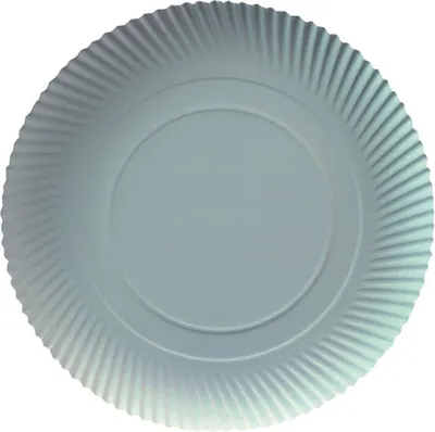 Produktbild von 50 weiße Pappteller Kuchenteller Imbissteller aus Recyclingkarton rund Ø 34 cm