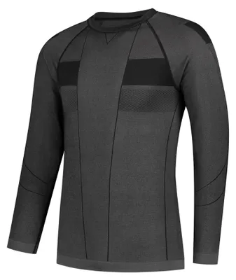 Produktbild von Rusty Stitches Baselayer Langarm Funktionsshirt, grau/schwarz, S/M