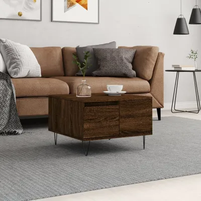 Produktbild von [Home] Couchtisch Braun Eichen-Optik 55x55x36,5 cm Holzwerkstoff , Neue Mode 2024 im häuslichen Leben