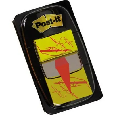 Image de Post-it® 680-31 Index symboles signature - 25,4 x 43,2 mm, 50 bandes