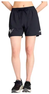 Produktbild von Shorts New Balance, schwarze Laufshorts "Valencia Marathon RC" mit 3-Zoll-Beinlänge, für Damen