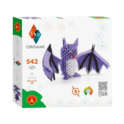 Obrázok produktu pre Alexander Toys ORIGAMI 3D – Bat, Detský súprava na origami, 8 rok / roky, Papája, Viacfarebný, 542 kusov