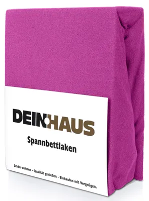 Produktbild von Spannbettlaken Frottee Baumwolle, hautfreundlicher Stoff, Bettlaken mit Gummizug Amaranth 90 x 200 cm