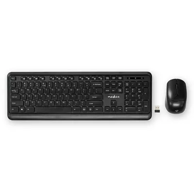 Immagine prodotto di Set mouse e tastiera Nedis - Senza fili - Collegamento mouse e tastiera: USB - 800 / 1200 / 1600 dpi - DPI regolabile - QWERTY - Layout USA