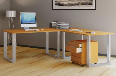 Produktbild von VCM VCM Holz Schreibtisch | Eckschreibtisch schlicht | 130x130 | L Form links oder rechts | Arbeitstisch Platte 50 cm tief | Computertisch Büromöbel - Lona U