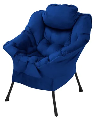 Imagen del producto de Sillón reclinable ergonómico con reposacabezas, diseño para una postura cómoda, ideal para el salón