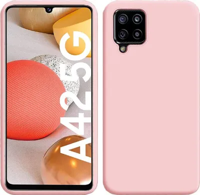 Image de Etui pour Samsung Galaxy A42 5G, étui de protection en silicone souple en caoutchouc liquide Rose