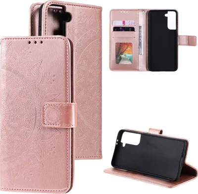 Obrázek produktu pro Samsung Galaxy S21 Mobile Phone Case Flip Case Cover Ochranný kryt Pocket Mandala Rose Gold