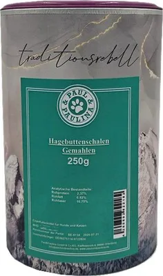 Produktbild von Paul & Paulina Hagebuttenschalen 250g gemahlen für Hunde und Katzen
