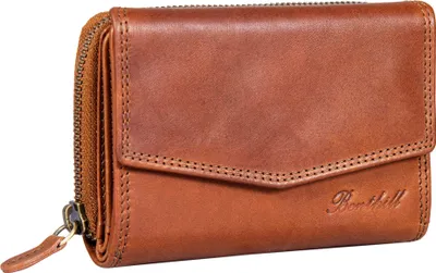 Produktbild von Benthill Portemonnaie Damen Leder - RFID Echtleder Geldbörse - Vintage Portmonee - Münzfach mit Reißverschluss