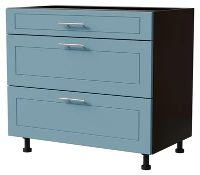 Productafbeelding van Ladenkast BARI, 90x82 cm, gelakt. Afwerking naar keuze: BA-D3 - 90, RAL 5024, pastelblauw, mat zwart