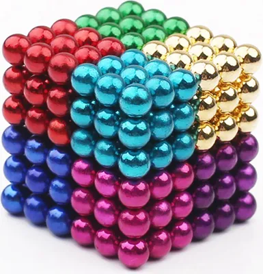 Produktbild von 216Pcs 5mm DIY Magic Magnet Magnet Blöcke Kugeln Kugelwürfel Perlen Puzzle Building Toys Stress Reliever Random Color