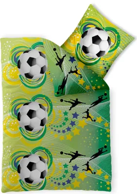Zdjęcie produktu dla Pościel Fashion Fun 155x220 z motywem piłki nożnej, bawełna wzmocniona