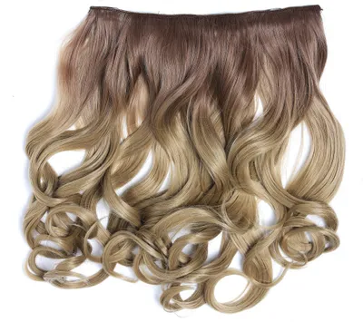 Produktbild von WIG ME UP Clip-in Haarverlängerung Hinterkopf breit lockig Ombre Dunkelblond Aschblond 40 cm CMT-863-051TT24