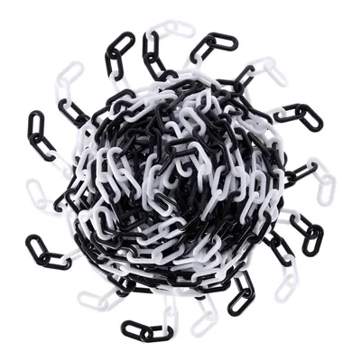 Produktbild von TIBU Absperrkette Kunststoff Warnkette 8 mm Stärke - zweifarbig Schwarz/Weiß - Länge 50 cm - witterungsbeständig und stabil