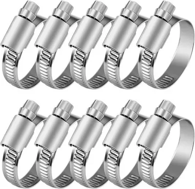 Produktbild von Verstellbare Schlauchklemmen aus Edelstahl 304, 10 Stück, 8-12 mm