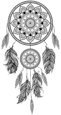 Produktbild von Wandaufkleber – Boho-Traumfänger – Transparenter Hintergrund – 40 x 20 cm