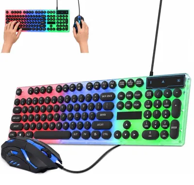 Productafbeelding van Gaming Toetsenbord en Muisset met RGB Achtergrondverlichting en Anti-Ghosting