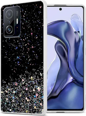 Immagine prodotto di Custodia Cadorabo per Xiaomi 11T / 11T PRO in nero con glitter Custodia protettiva in silicone TPU flessibile con glitter scintillanti Custodia cover per telefono cellulare