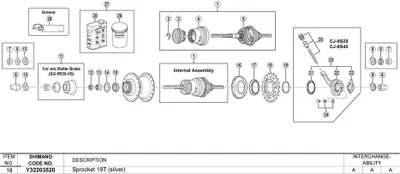 Produktbild von Shimano Nexus Ritzel 19t 19t