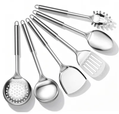 Produktbild von Kochgeschirr-Set, 6-teilig, aus Edelstahl, hitzebeständig und spülmaschinenfest