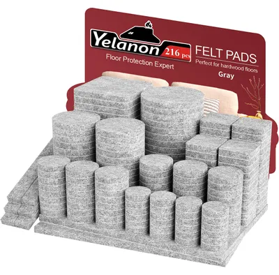 Productafbeelding van Vilten meubelpads, 216 stuks zelfklevende vloerbeschermers voor meubels