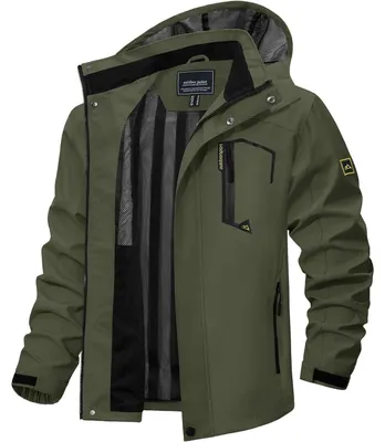 Produktbild von Herren Outdoorjacke Leicht Wasserabweisend L Armeegrün