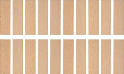 Obrázek produktu pro Dřevěné knoty do svíček, 100 x 30 x 1 mm, 20 kusů