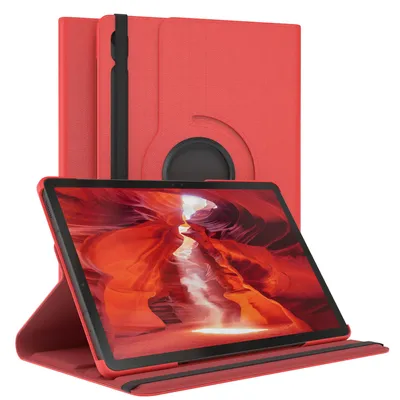Produktbild von EAZY CASE - Tablet Hülle für Samsung Galaxy Tab S9 FE Schutzhülle, Tablet Case 360° drehbar in Rot