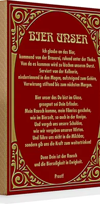 Produktbild von Holzschild Spruch 20x30cm Prost Bier unser