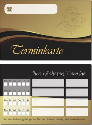 Produktbild von 100 Stück hochwertige neutrale Premium Terminkarten Wellness Massage Erholung Entspannung Spa Physiotherapie Kosmetik