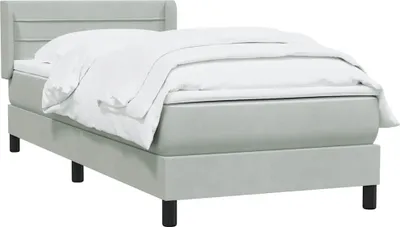 Obrázok produktu pre vidaXL Box spring posteľ s matracom svetlosivá 80x210 cm zamat