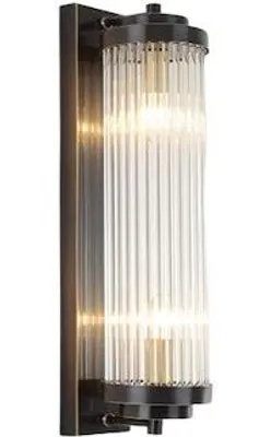 Zdjęcie produktu dla Ionic Black Pearl - Czarny perłowy kinkiet kryształowy - kolumna 40cm