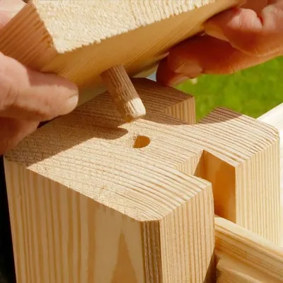 Produktbild von Pfostenkappen 2er-Pack aus gehobeltem Holz für Hochbeet Windsor