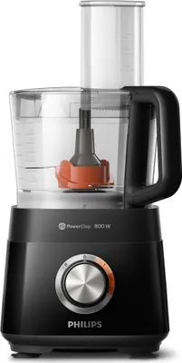 Obrázek produktu pro Philips Viva Collection Kompaktní kuchyňský robot HR7510/00, 2,1 l, Bílá, Otočné, 0,5 l, 500 g, 1 disky
