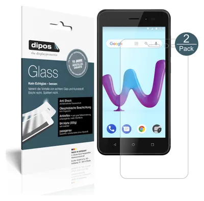 Produktbild von 2x Schutzfolie für Wiko Sunny 3 matt - Anti-Shock 9H Folie dipos Glass