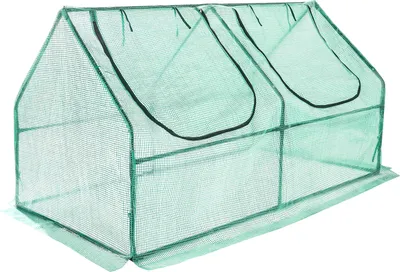 Obrázek produktu pro Fóliový skleník Yorbay, pařeniště 180 x 90 x 90 cm, skleník na pěstování rajčat a zeleniny, s UV odolnou síťovinou a okénkem pro zahradu